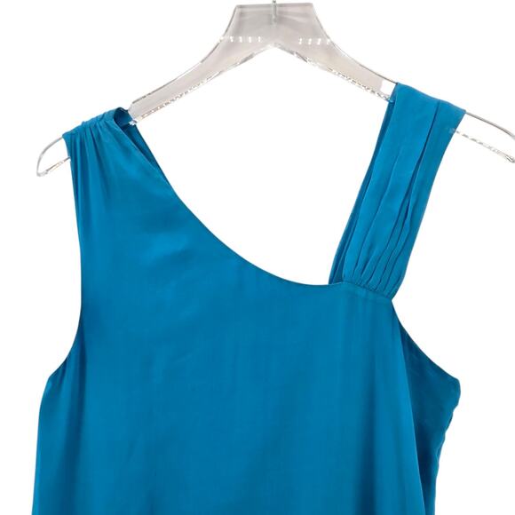 Alice + Olivia 100% Silk Mini Dress Small Turqoise Blue Party Coctail Designer - Picture 6 of 14